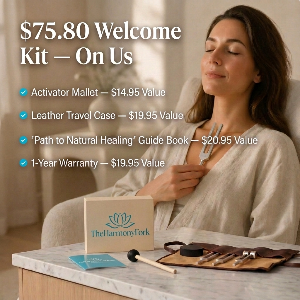 TheHarmonyFork Anniversary Set – The 4-Piece Tuning Fork Sound Therapy Kit